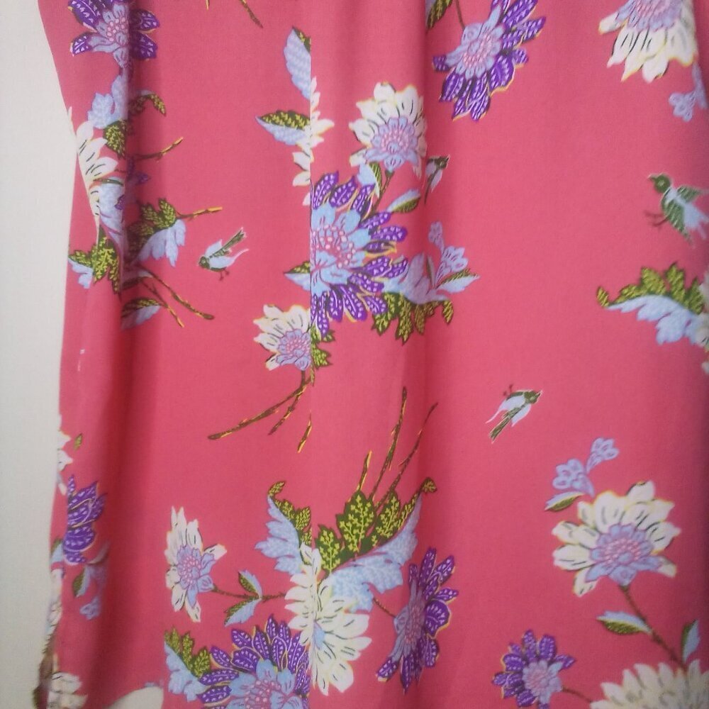 Rose & Olive Blouse Shirt XS Women Sleeveless Floral Print Colorful - Picture 15 of 16